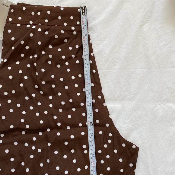 ZARA Brown Polka Dot Viscose Flowy Pants - Picture 11 of 11